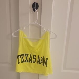Yellow Texas A&M Crop Top